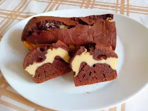 Chocolade cheesecake met vanillecreme