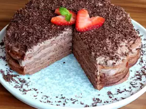 Keto chocolade wafeltaart