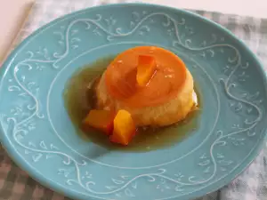 Gebakken flan met pompoen voor luie mensen