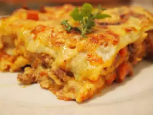 Lasagne met witte en rode saus