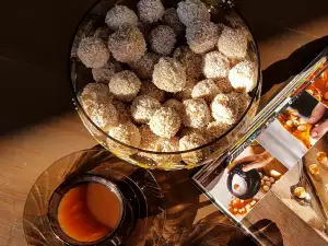 Snelle hazelnoot truffels