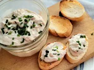 Pate van gerookte makreel en cottage cheese