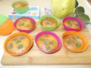 Kweepeermuffins met Turks fruit