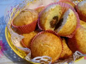 Muffins met groene vijgenvulling