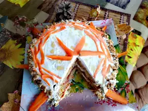 Keto cake met wortelen en amandelmeel