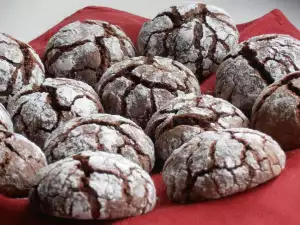 Chocoladecrinklekoekjes met cognac