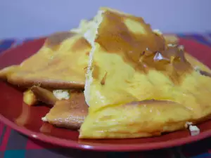 Omelet met witte kaas