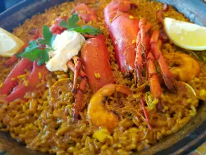 Paella met kreeft
