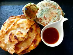 Chinees platbrood met lente ui