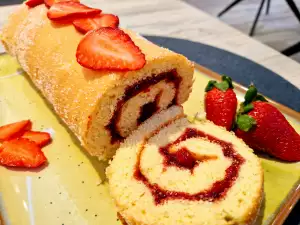 Cakerol met jam