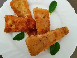 Bloemloze gepaneerde kaassnacks