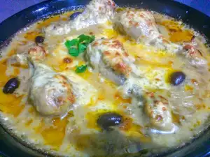 Kip in bleekselderij saus
