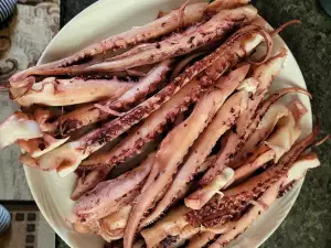 Gegrilde octopus tentakels