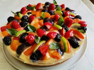 Fruit roomtaart met veel fruit