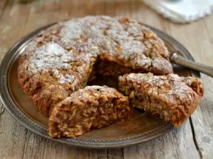 Vegan appelgebak met havermout