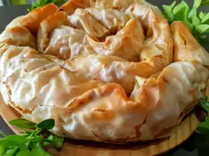 Gedraaide vegan linzen bladerdeegtaart