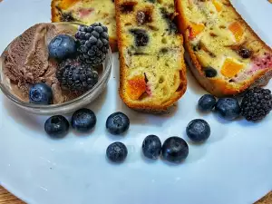 Fruitcake met proteïne en bosbessen