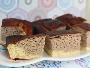 Proteïne cake met twee kleuren