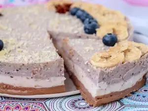 Driekleurige proteïne cake
