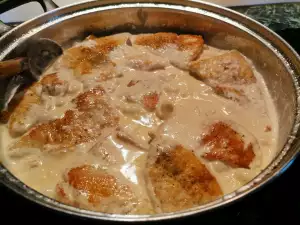 Scallopine met kalkoen, paddenstoelen en room