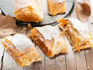 Strudel met pompoen, appel en kwark