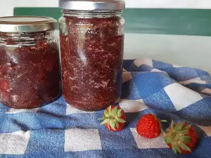 Aardbeienjam met munt