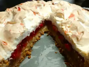 Suikervrije aardbeien merengue taart
