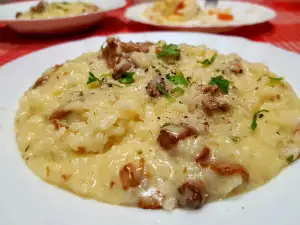 Delicate risotto met paddenstoelen