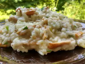 Risotto met cantharel paddenstoelen