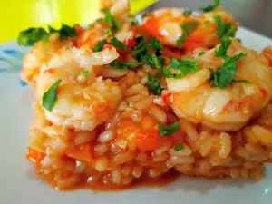 Risotto met gambas