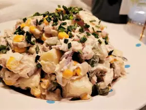 Salade met gerookte makreel