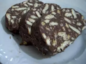 Zoete chocolade salami