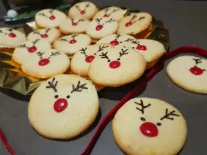 Schattige kerstkoekjes met een rendier