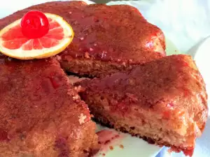 Rode grapefruitcake zonder eieren