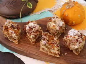 Delicate cake met pompoen en griesmeel