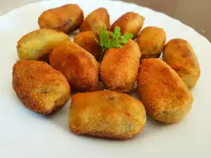 Knapperige kroketten met spinazie en cottage cheese