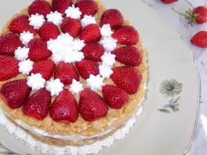 Aardbeientaart met cornflakes