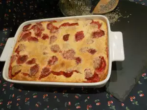 Franse clafoutis met aardbeien