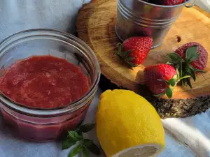 Aardbeien cheesecake topping