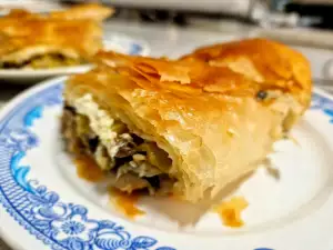 Strudel met champignons en courgette