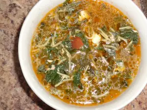Brandnetelsoep met vermicelli