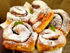 Pompoen rollen met cacaovulling
