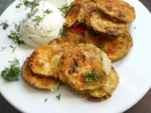 Courgettes met paneermeel uit de oven