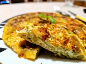 Tortilla met broccoli, courgette en rozemarijn