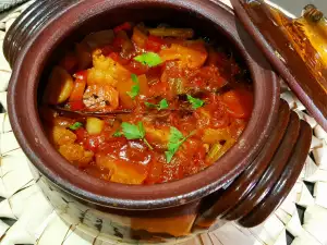 Vegetarische guvec met groenten