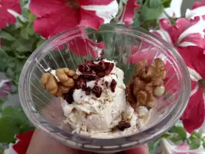 Koolhydraatarme bevroren yoghurt met pindakaas
