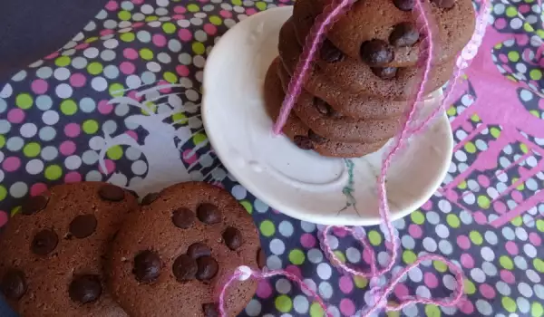 Snel te maken chocoladekoekjes met chocodruppels