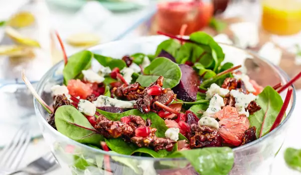 Salade met bietenblad