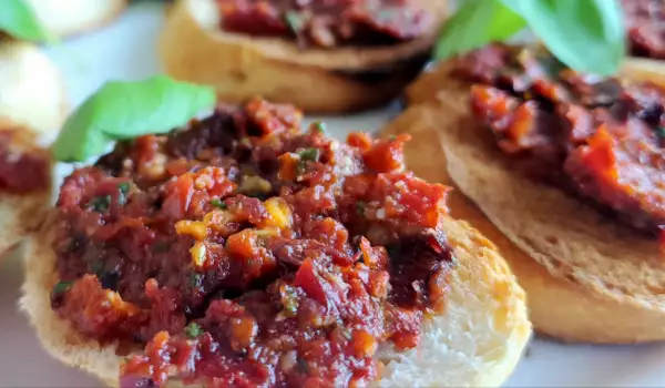 Bruschetta met tomatenpesto