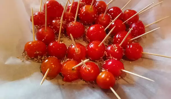 Gekarameliseerde cherrytomaten